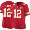 Tom Flores #12 Chiefs Football Red Jersey