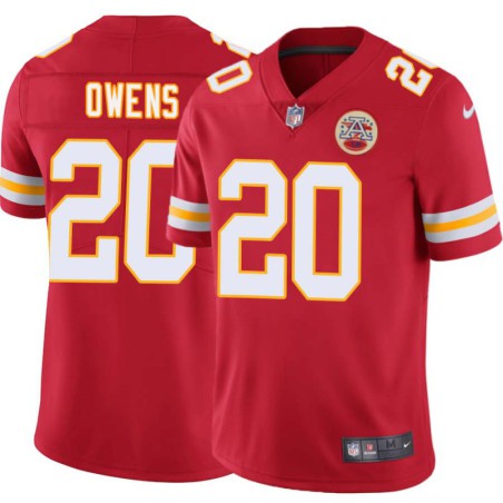 Chris Owens #20 Chiefs Football Red Jersey