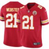 Dave Webster #21 Chiefs Football Red Jersey