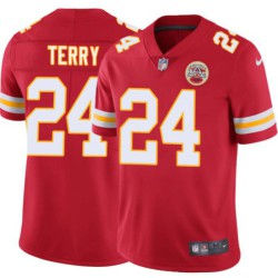 Doug Terry #24 Chiefs Football Red Jersey