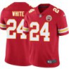 D.J. White #24 Chiefs Football Red Jersey