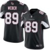 Cardinals #89 Chuck Weber Stitched Black Jersey