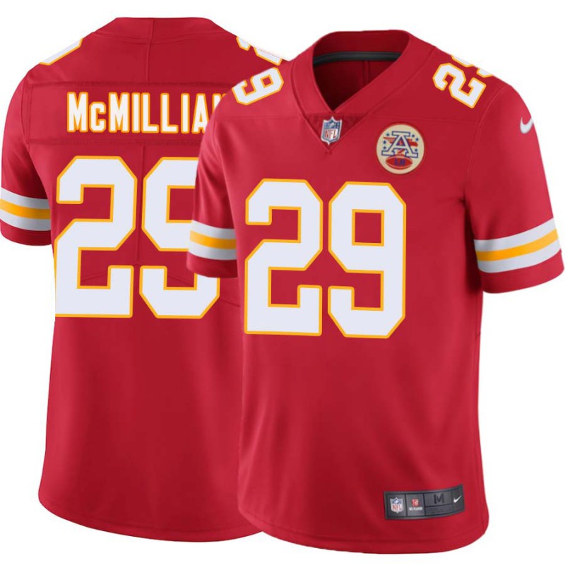 Mark McMillian #29 Chiefs Football Red Jersey