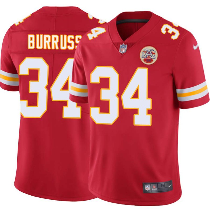 Lloyd Burruss #34 Chiefs Football Red Jersey