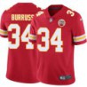 Lloyd Burruss #34 Chiefs Football Red Jersey