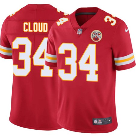 Mike Cloud #34 Chiefs Football Red Jersey