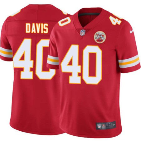 Ricky Davis #40 Chiefs Football Red Jersey