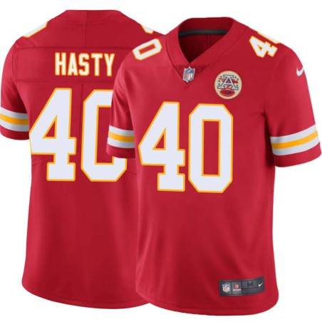 James Hasty #40 Chiefs Football Red Jersey