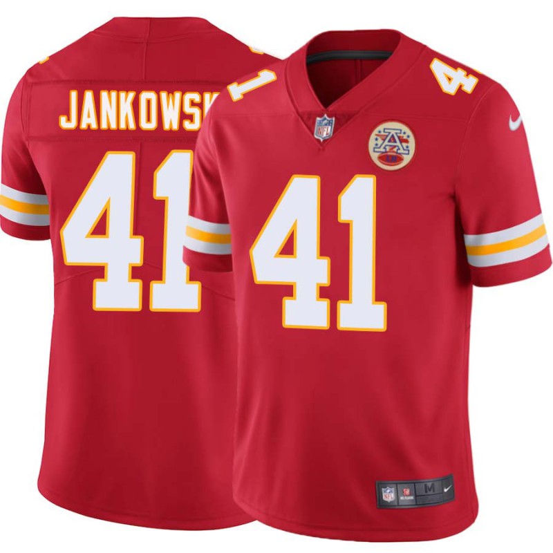 Bruce Jankowski #41 Chiefs Football Red Jersey