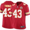 Bill Thomas #43 Chiefs Football Red Jersey