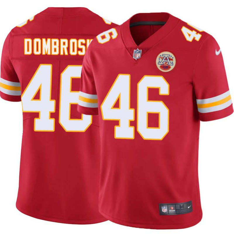 Paul Dombroski #46 Chiefs Football Red Jersey