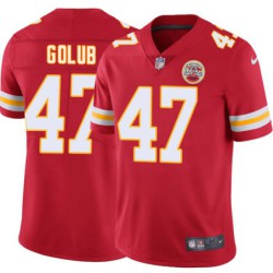 Chris Golub #47 Chiefs Football Red Jersey