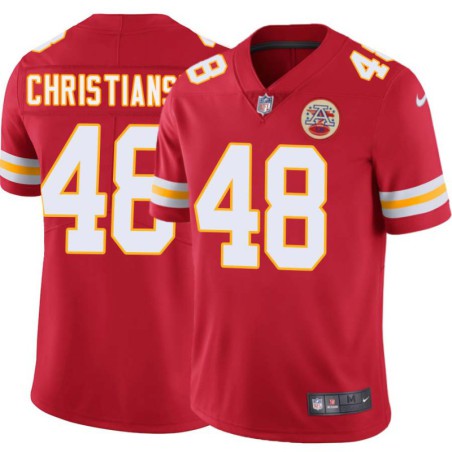 Cole Christiansen #48 Chiefs Football Red Jersey