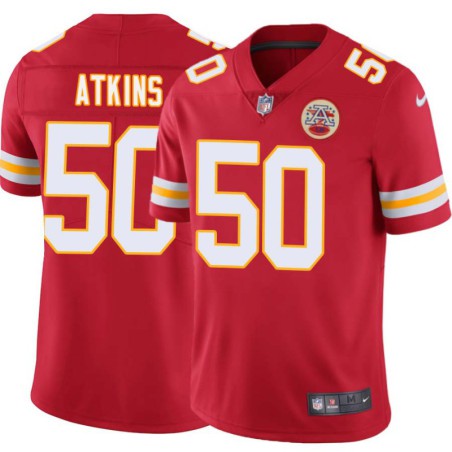 Larry Atkins #50 Chiefs Football Red Jersey