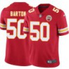 Jim Barton #50 Chiefs Football Red Jersey