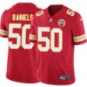 Calvin Daniels #50 Chiefs Football Red Jersey