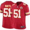 Lonnie Marts #51 Chiefs Football Red Jersey