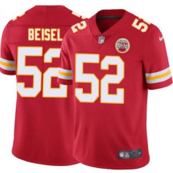 Monty Beisel #52 Chiefs Football Red Jersey