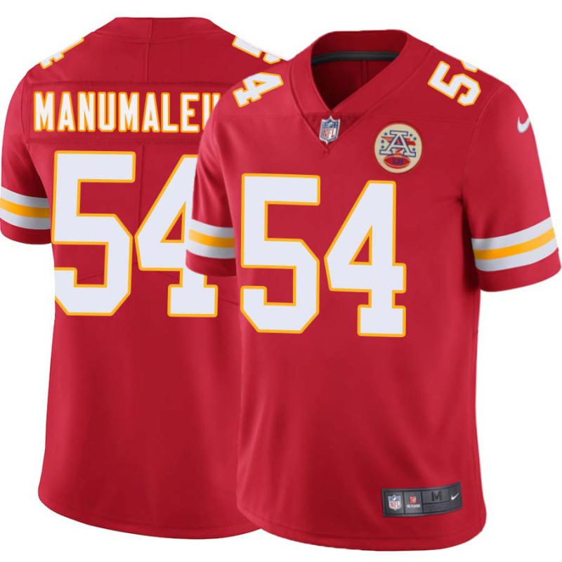 Frank Manumaleuga #54 Chiefs Football Red Jersey