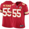 Bill Peterson #55 Chiefs Football Red Jersey