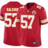 Johnny Baldwin #57 Chiefs Football Red Jersey