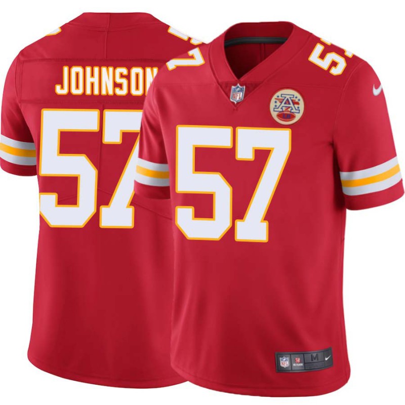 Nico Johnson #57 Chiefs Football Red Jersey