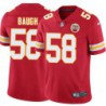 Tom Baugh #58 Chiefs Football Red Jersey