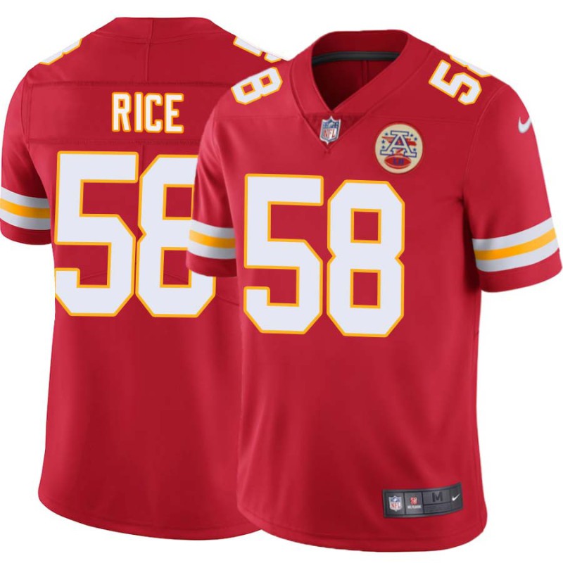 Andy Rice #58 Chiefs Football Red Jersey