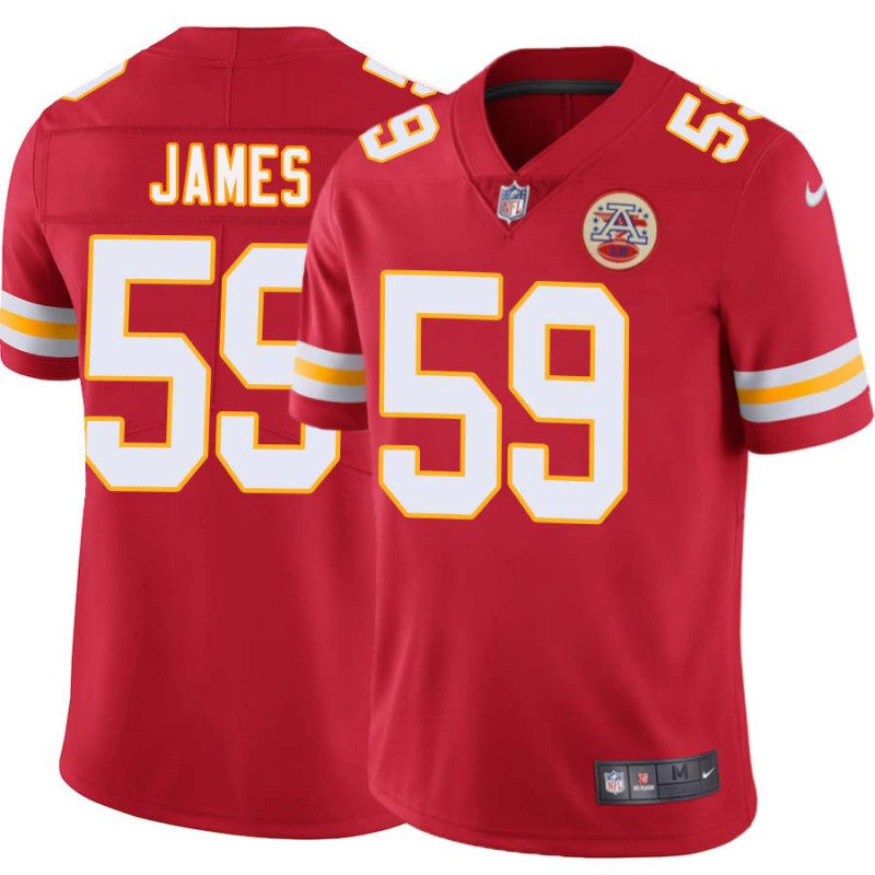 Robert James #59 Chiefs Football Red Jersey