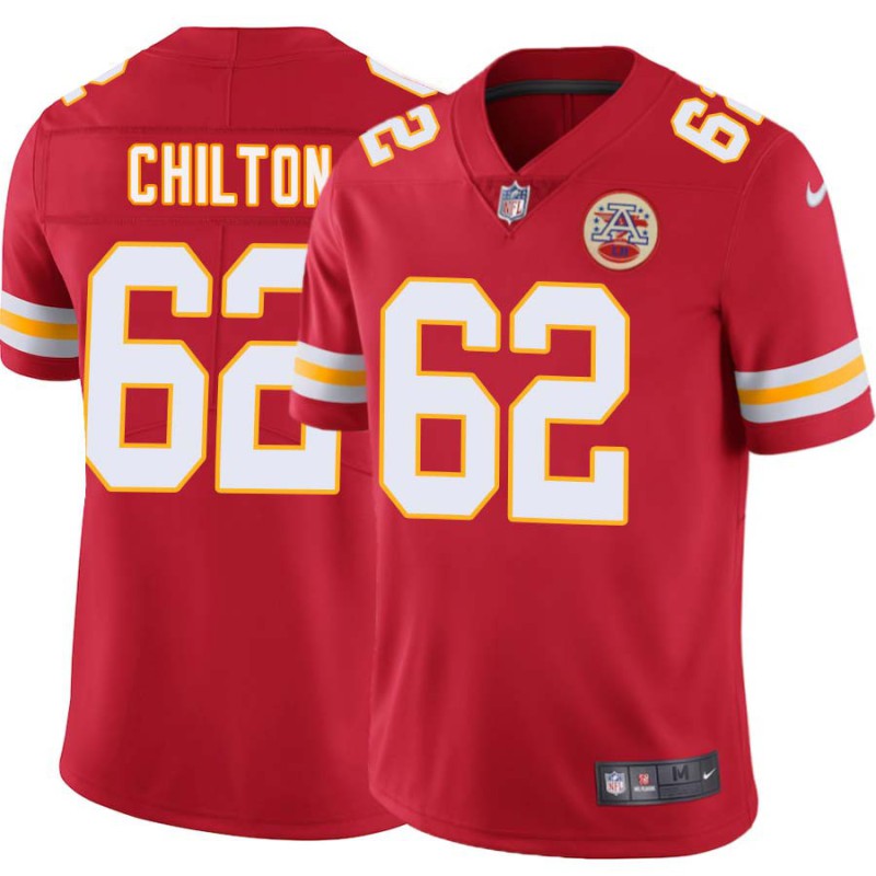 Gene Chilton #62 Chiefs Football Red Jersey