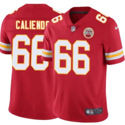 Mike Caliendo #66 Chiefs Football Red Jersey