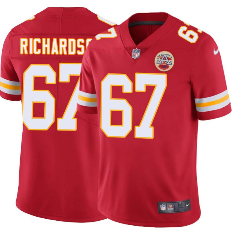 Barry Richardson #67 Chiefs Football Red Jersey