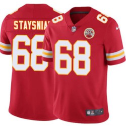 Joe Staysniak #68 Chiefs Football Red Jersey