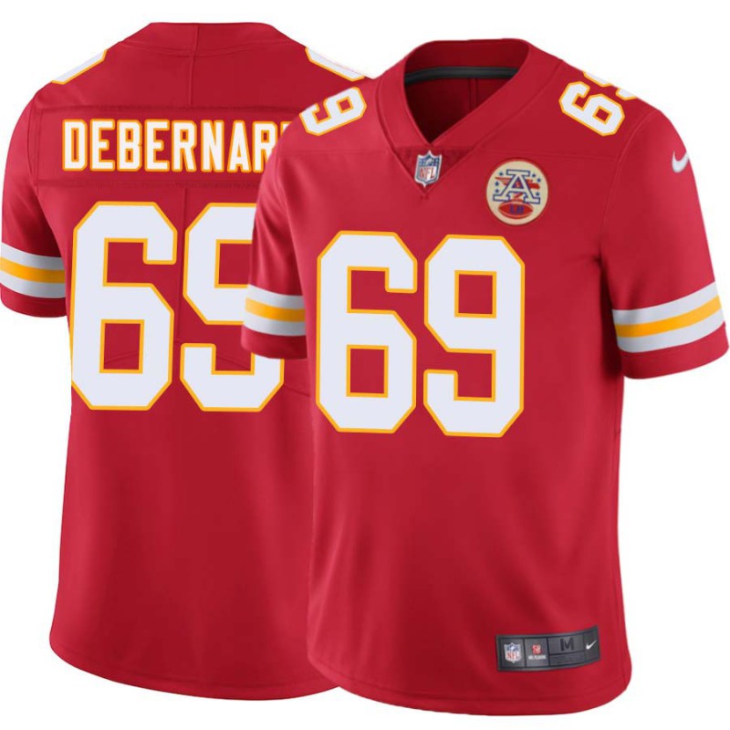 Fred DeBernardi #69 Chiefs Football Red Jersey