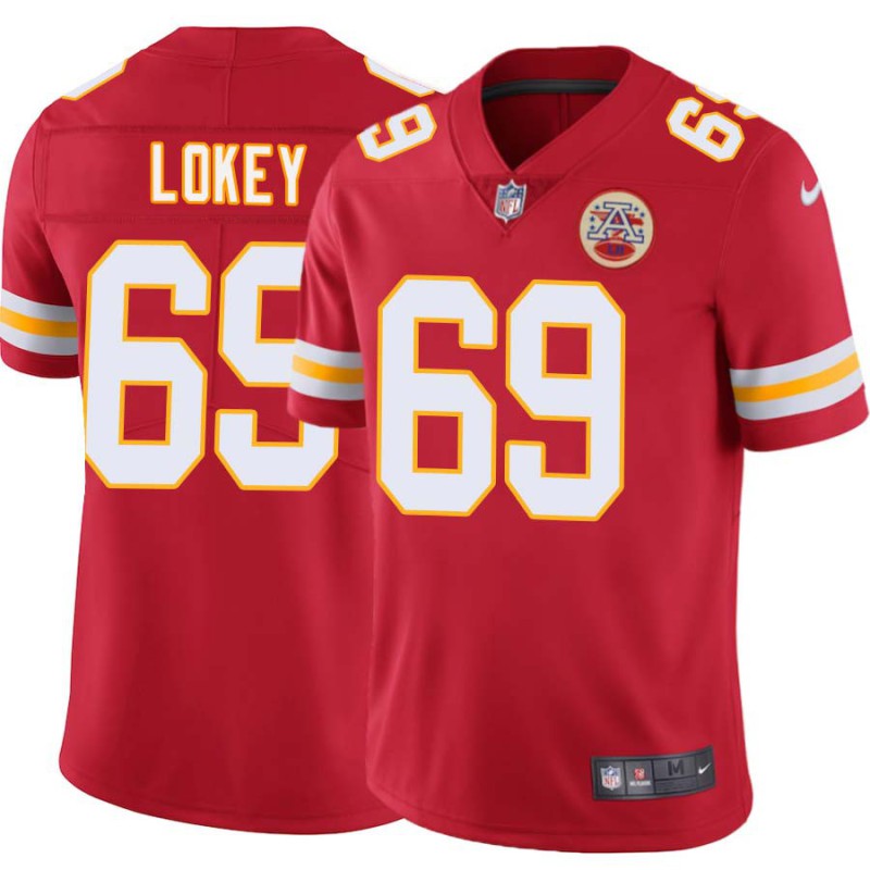 Derek Lokey #69 Chiefs Football Red Jersey