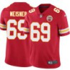 Greg Meisner #69 Chiefs Football Red Jersey