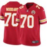 Ray Woodard #70 Chiefs Football Red Jersey