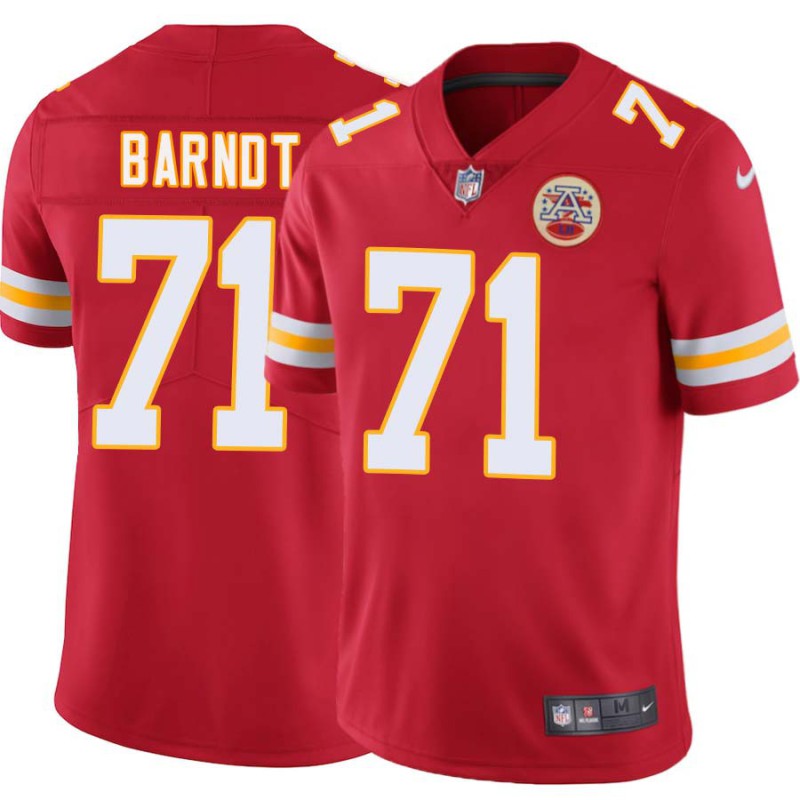 Tom Barndt #71 Chiefs Football Red Jersey