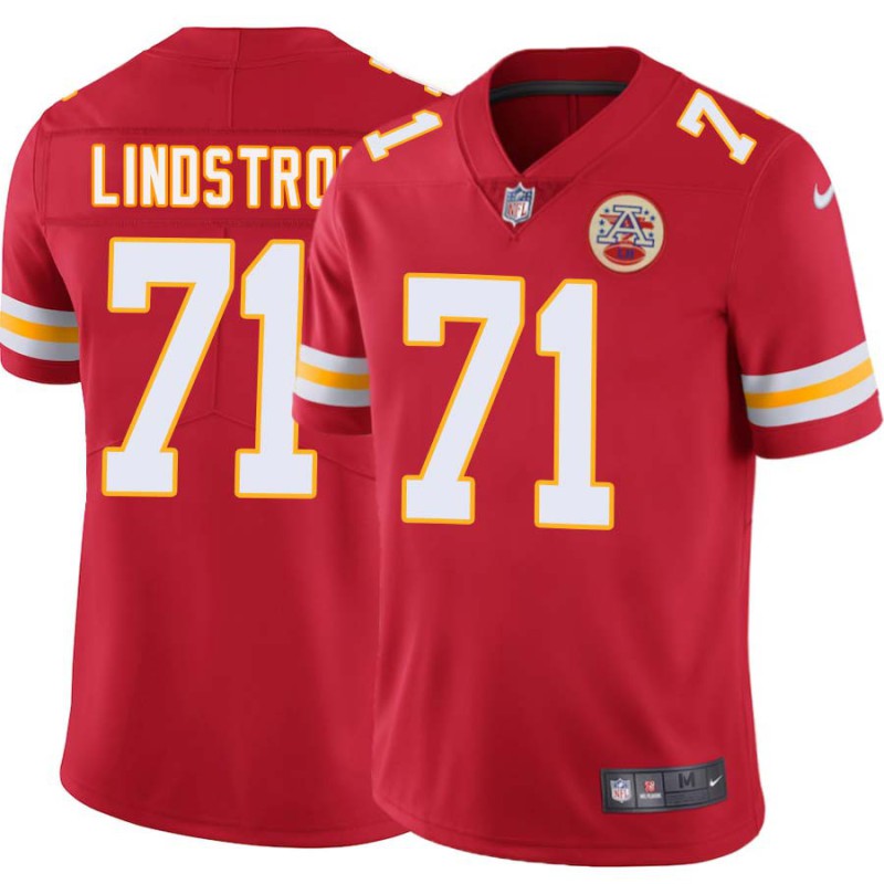 Dave Lindstrom #71 Chiefs Football Red Jersey