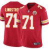 Dave Lindstrom #71 Chiefs Football Red Jersey