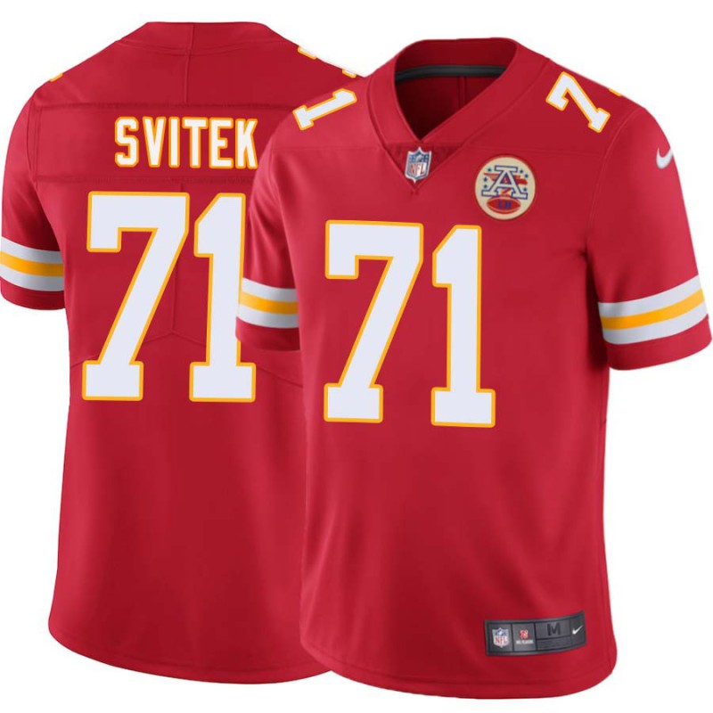 Will Svitek #71 Chiefs Football Red Jersey