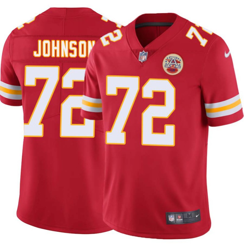 Stan Johnson #72 Chiefs Football Red Jersey