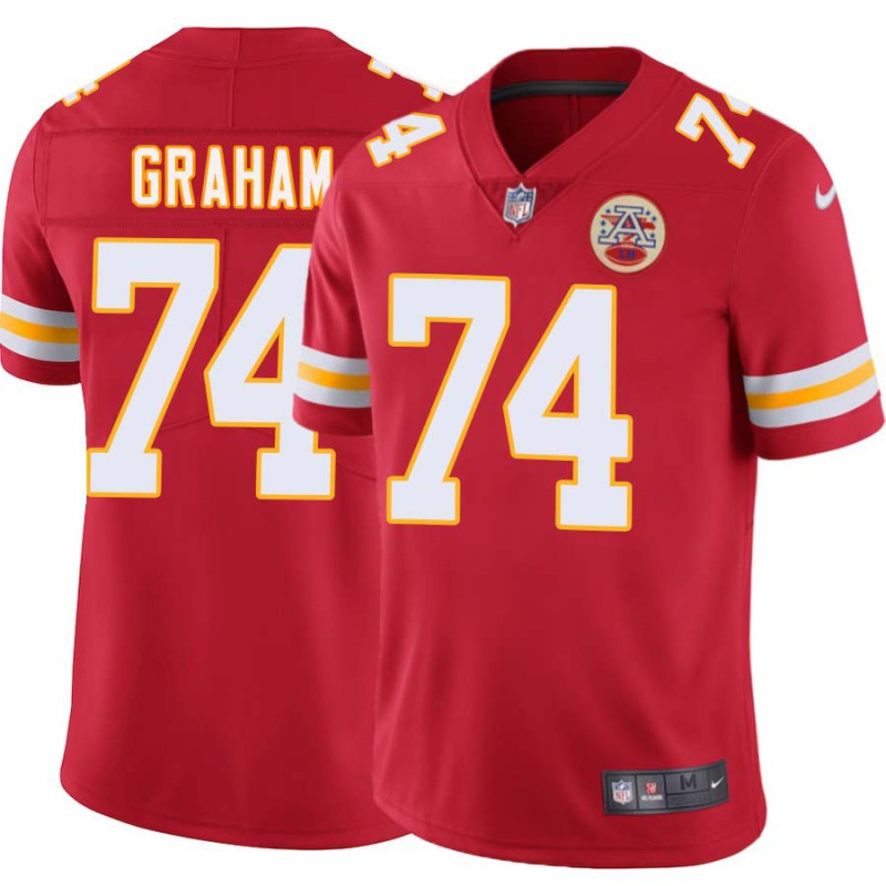 Derrick Graham #74 Chiefs Football Red Jersey