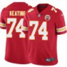 Tom Keating #74 Chiefs Football Red Jersey