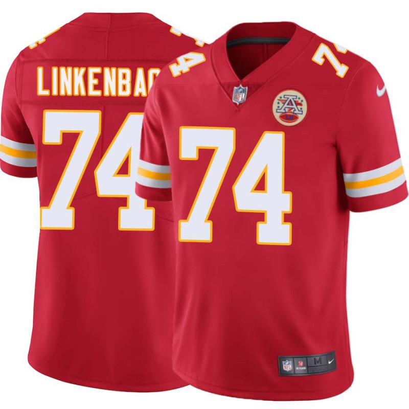 Jeff Linkenbach #74 Chiefs Football Red Jersey