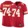 Geoff Schwartz #74 Chiefs Football Red Jersey