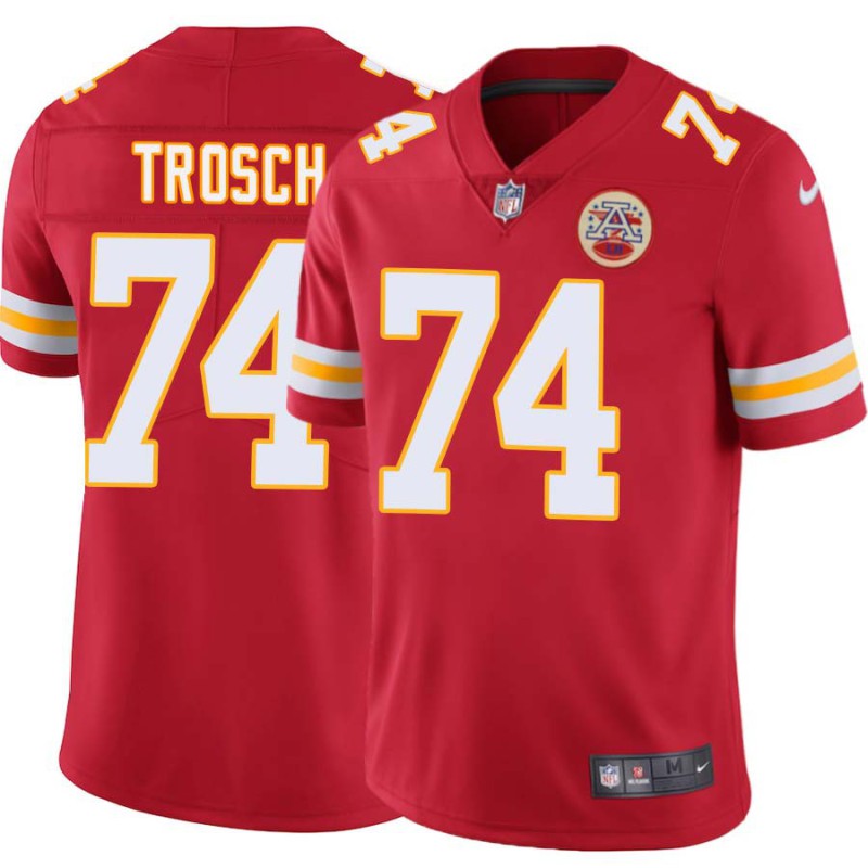 Gene Trosch #74 Chiefs Football Red Jersey