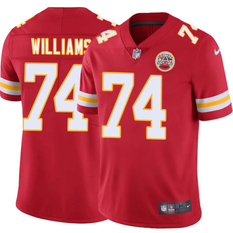 Brett Williams #74 Chiefs Football Red Jersey