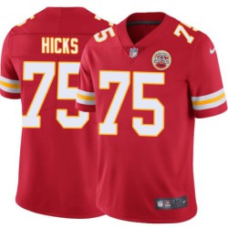 Sylvester Hicks #75 Chiefs Football Red Jersey