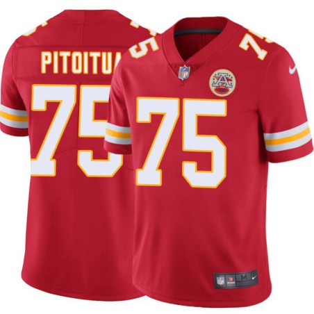 Ropati Pitoitua #75 Chiefs Football Red Jersey